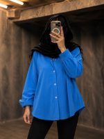 شومیز سیلک آستین دو دکمه1361