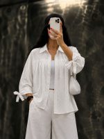 شومیز آستین پاپیون 1318 (نگینی)