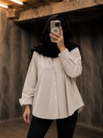 شومیز سیلک آستین دو دکمه1361