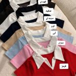 کراپ تیشرت یقه دار 5357