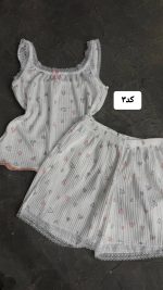 ست تاپ شورتک گیپوری 5492