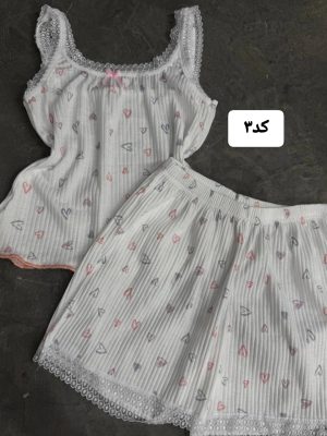 ست تاپ شورتک گیپوری 5492